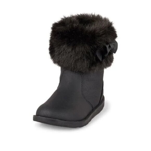 The Children's Place Other - The Children's Place Girl's Boot Kids Black Glitter Chalet Boot Winter Boots